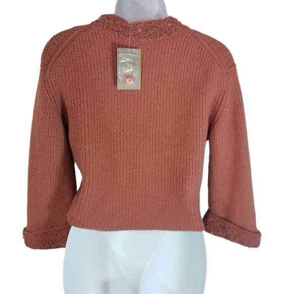 Y2j moth Anthropologie beaded jeweled cardigan sweater new - Picture 2 of 11